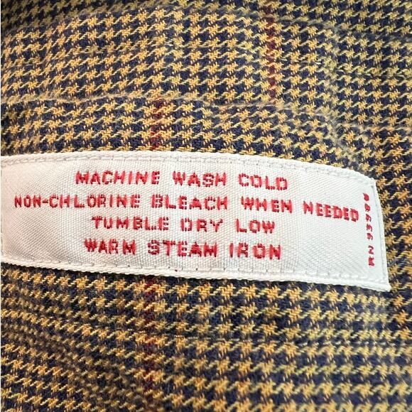 Brooks Brothers 346 Men's Cotton Wool Blend Flannel Shirt Houndstooth Size XXL - Picture 4 of 4